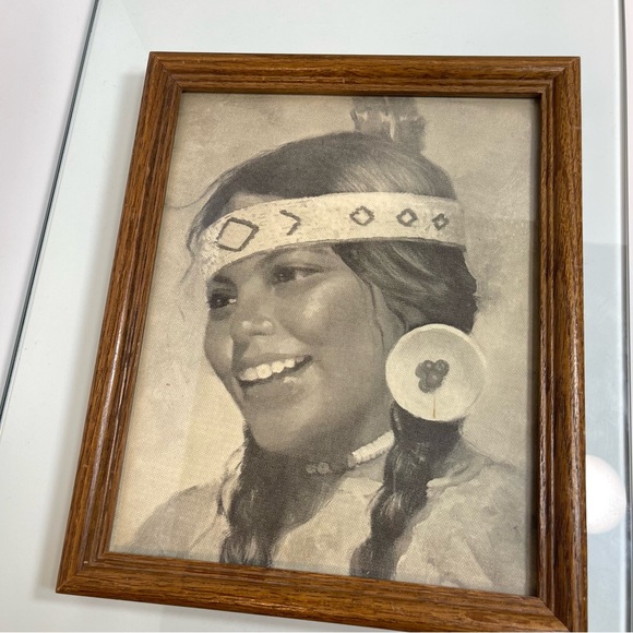 Native American Indian Girl Smiling wall decor - Picture 2 of 4